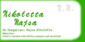 nikoletta majsa business card